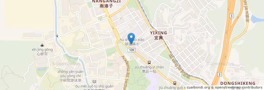 Mapa de ubicacion de 可樂屋 en Taiwan, Nuova Taipei, Taipei, Distretto Di Nangang.