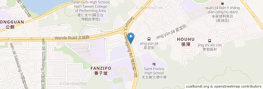 Mapa de ubicacion de 胖女孩早午餐 en 타이완, 신베이 시, 타이베이시, 네이후 구.
