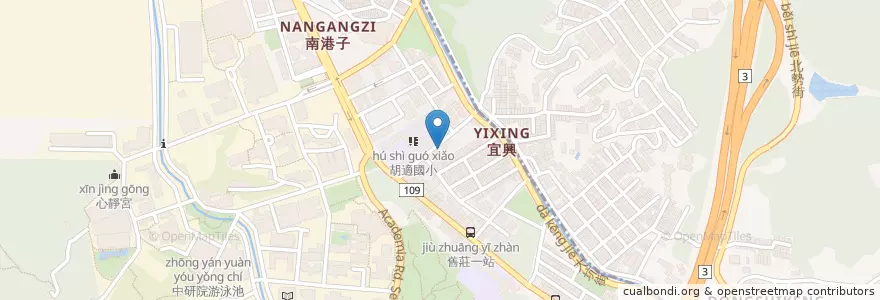 Mapa de ubicacion de 3Q脆皮雞排 en 臺灣, 新北市, 臺北市, 南港區.