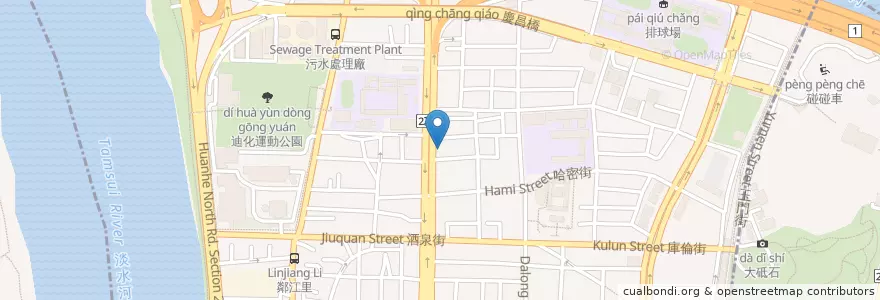 Mapa de ubicacion de Yonghe Soy Milk King en تایوان, 新北市, تایپه, 大同區.