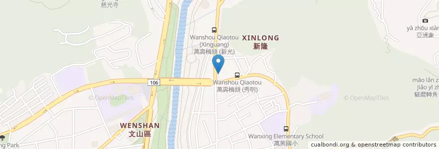 Mapa de ubicacion de 揉道Nubun en 台湾, 新北市, 台北市, 文山区.
