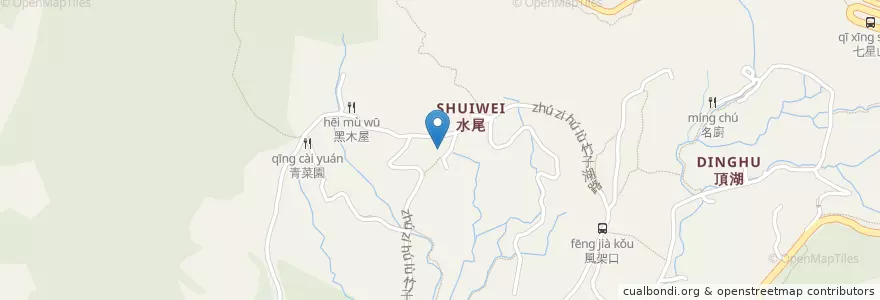 Mapa de ubicacion de 原鄉私房餐館 en 臺灣, 新北市, 臺北市, 北投區.