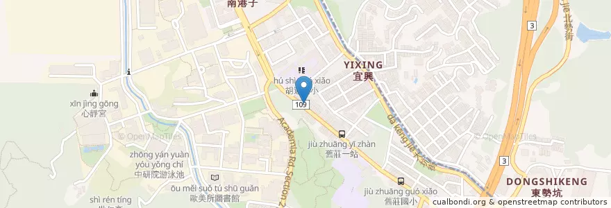 Mapa de ubicacion de 皇后南洋風味館 en 臺灣, 新北市, 臺北市, 南港區.
