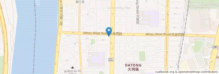 Mapa de ubicacion de 英仕堡早餐店 en 台湾, 新北市, 台北市, 大同区.