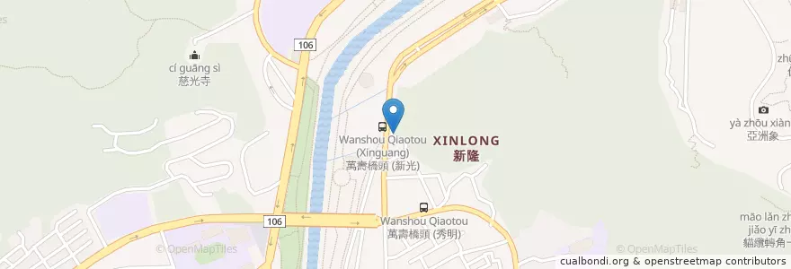 Mapa de ubicacion de 龐家肉羹 en 타이완, 신베이 시, 타이베이시, 원산 구.