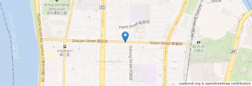 Mapa de ubicacion de 金好呷好吃雞肉飯 en Taiwan, 新北市, Taipé, 大同區.