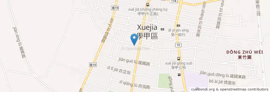 Mapa de ubicacion de 我家廚房 en 臺灣, 臺南市, 學甲區.