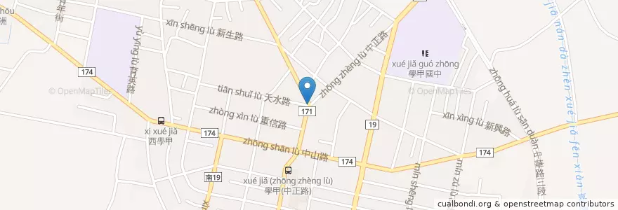 Mapa de ubicacion de 阿憲羊肉爐薑母鴨 en Taiwán, 臺南市, 學甲區.