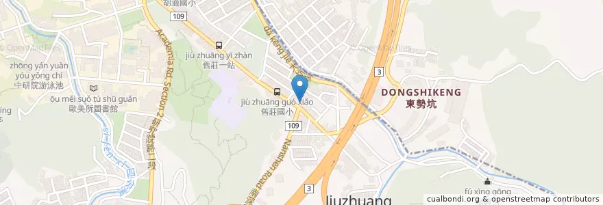 Mapa de ubicacion de 舊莊豆漿早餐店 en تايوان, تايبيه الجديدة, تايبيه, 南港區.