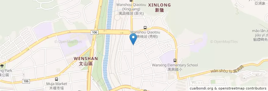 Mapa de ubicacion de 新光小吃店 en 臺灣, 新北市, 臺北市, 文山區.
