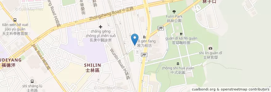 Mapa de ubicacion de 官也溫菜 en Taiwan, Nuova Taipei, Taipei, 士林區.