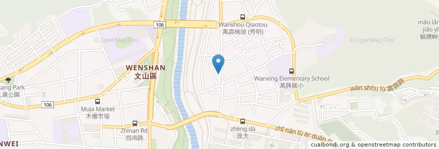 Mapa de ubicacion de 巴東蜀味 en Taïwan, Nouveau Taipei, Taipei, District De Wenshan.