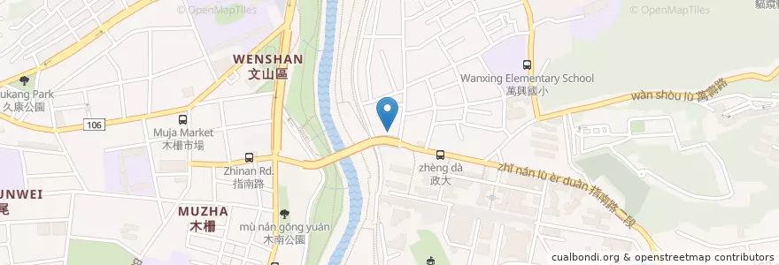 Mapa de ubicacion de 加賀日式料理 en 臺灣, 新北市, 臺北市, 文山區.