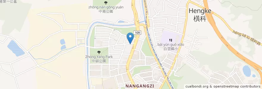 Mapa de ubicacion de 這一家。眷村味 en 台湾, 新北市, 台北市, 南港区.