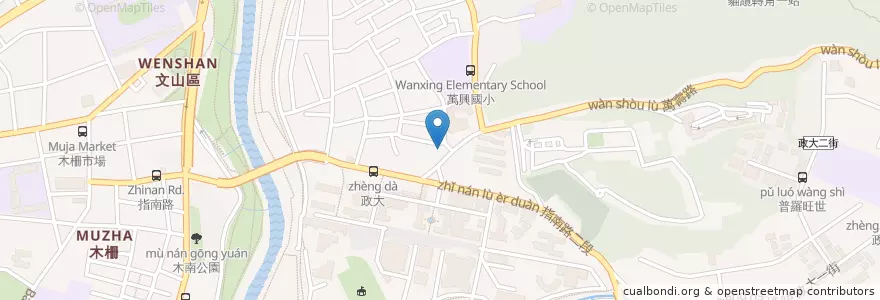 Mapa de ubicacion de 口福豆漿店 en Taiwan, New Taipei, Taipei, Wenshan District.