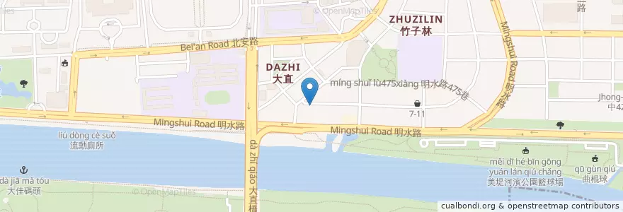 Mapa de ubicacion de 魚鄉屋湘菜餐廳 en 台湾, 新北市, 台北市, 中山区.
