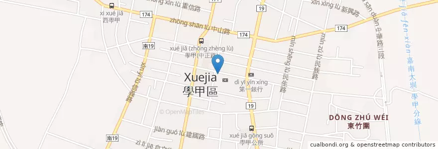 Mapa de ubicacion de 南台湾𩵚魠鱼焿 en تایوان, 臺南市, 學甲區.