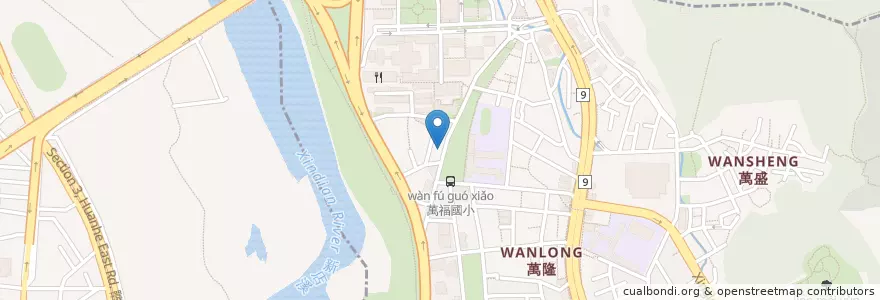 Mapa de ubicacion de 柚子小廚房 en 臺灣, 新北市, 臺北市, 文山區.