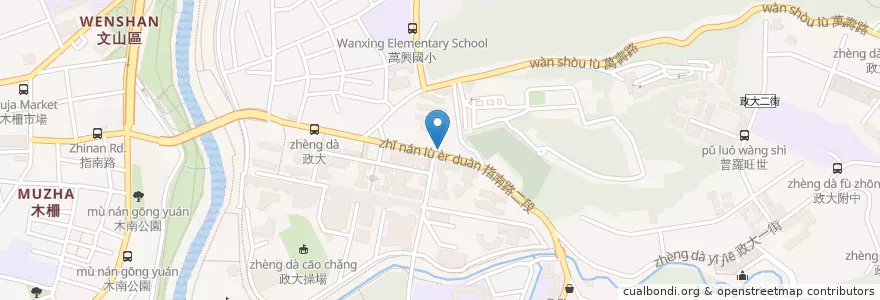 Mapa de ubicacion de 大呼過癮 en تايوان, تايبيه الجديدة, تايبيه, 文山區.