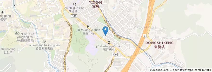 Mapa de ubicacion de 江東小館 en Taiwán, Nuevo Taipéi, Taipéi, 南港區.