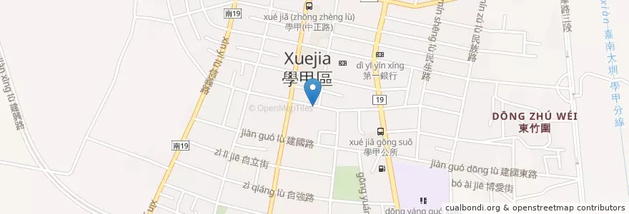 Mapa de ubicacion de 順德土產牛肉 en 台湾, 台南市, 学甲区.