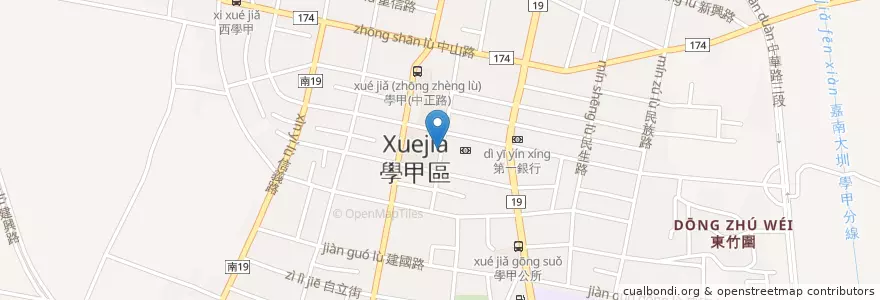 Mapa de ubicacion de 祥記小米蛋餅 en 臺灣, 臺南市, 學甲區.