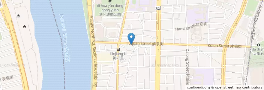 Mapa de ubicacion de 里長伯碳烤 en Taïwan, Nouveau Taipei, Taipei, 大同區.