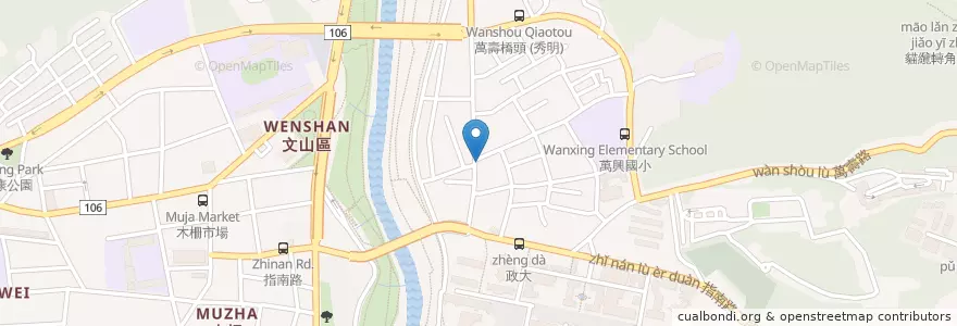 Mapa de ubicacion de 韓大佬韓式精緻料理 en تايوان, تايبيه الجديدة, تايبيه, 文山區.