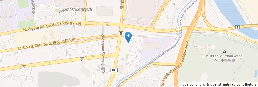 Mapa de ubicacion de 幸福家食堂 en 臺灣, 新北市, 臺北市, 南港區.