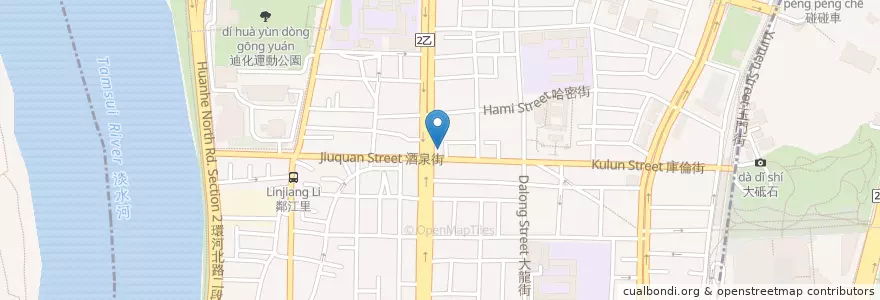 Mapa de ubicacion de 摩斯漢堡 en تایوان, 新北市, تایپه, 大同區.