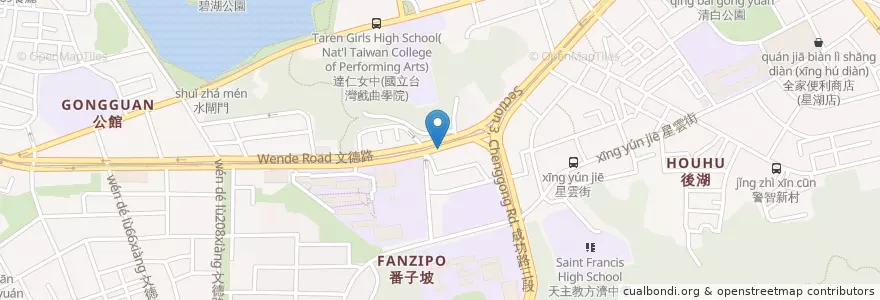 Mapa de ubicacion de 呷鬥陣便當專賣店 en تايوان, تايبيه الجديدة, تايبيه, 內湖區.