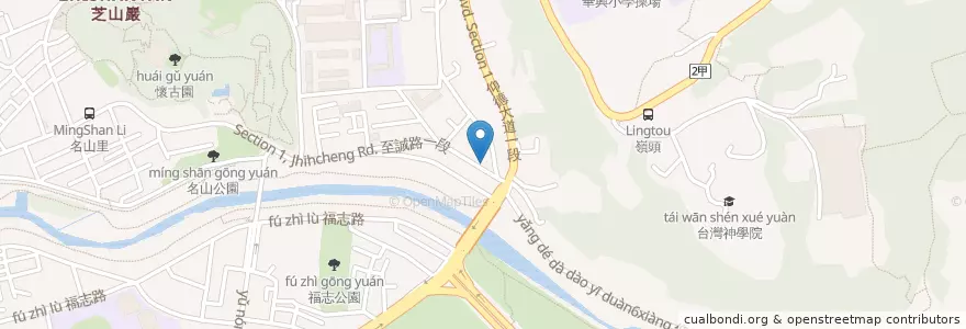 Mapa de ubicacion de 至誠豆漿坊 en Tayvan, 新北市, Taipei, 士林區.