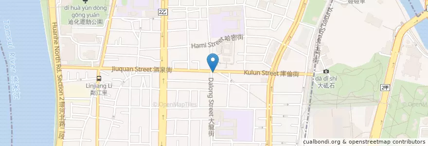 Mapa de ubicacion de 大龍胡椒餅蔥燒餅 en Taiwan, 新北市, Taipé, 大同區.