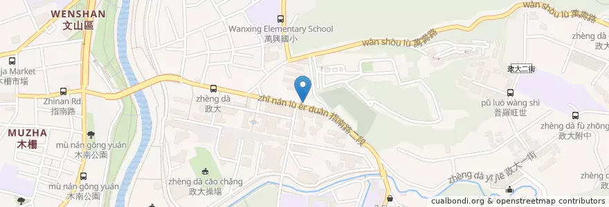 Mapa de ubicacion de 提洛斯義式廚房 en 台湾, 新北市, 台北市, 文山区.