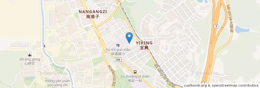 Mapa de ubicacion de 得益食堂 en Taiwan, Nuova Taipei, Taipei, Distretto Di Nangang.