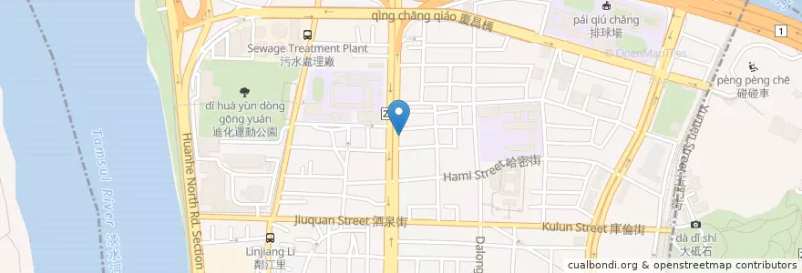 Mapa de ubicacion de 大龍街香菇肉粥 en 타이완, 신베이 시, 타이베이시, 다퉁 구.