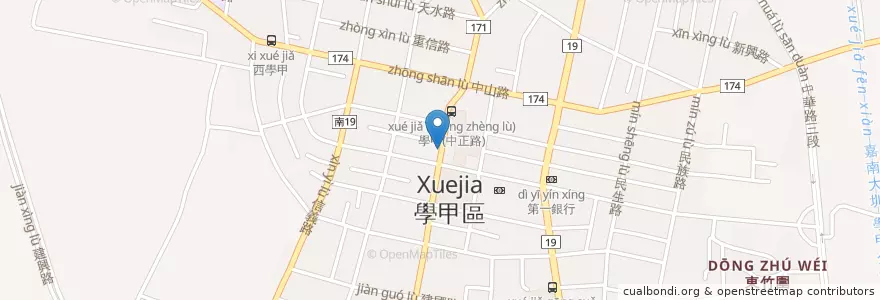 Mapa de ubicacion de 雪華香餅舖 en Taiwan, Tainan, Xuejia District.