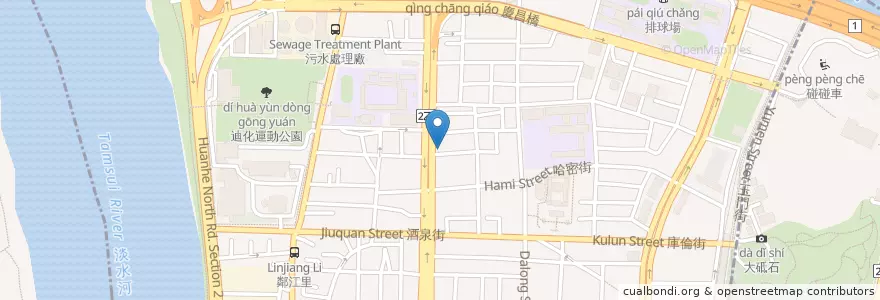 Mapa de ubicacion de 大龍峒肉羹-米粉湯 en تایوان, 新北市, تایپه, 大同區.