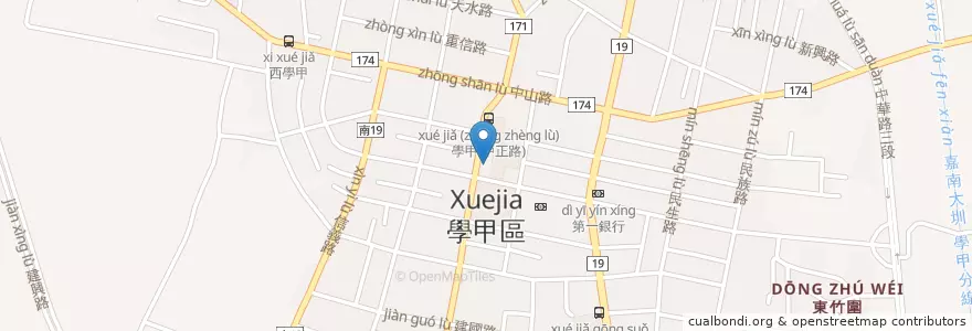 Mapa de ubicacion de 尚慶鹽酥雞 en Tayvan, 臺南市, 學甲區.