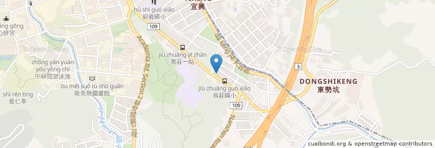 Mapa de ubicacion de 吃吃看水餃 en Taiwan, Nuova Taipei, Taipei, Distretto Di Nangang.