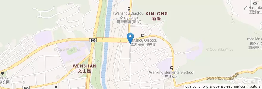 Mapa de ubicacion de 三媽臭臭鍋 en Taiwan, New Taipei, Taipei, Wenshan District.