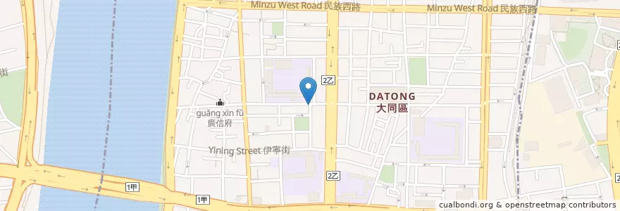Mapa de ubicacion de 台北橋頭魯肉飯 en Taïwan, Nouveau Taipei, Taipei, 大同區.