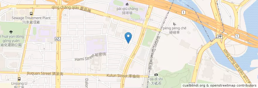 Mapa de ubicacion de 鮮堡漢堡 en 台湾, 新北市, 台北市.