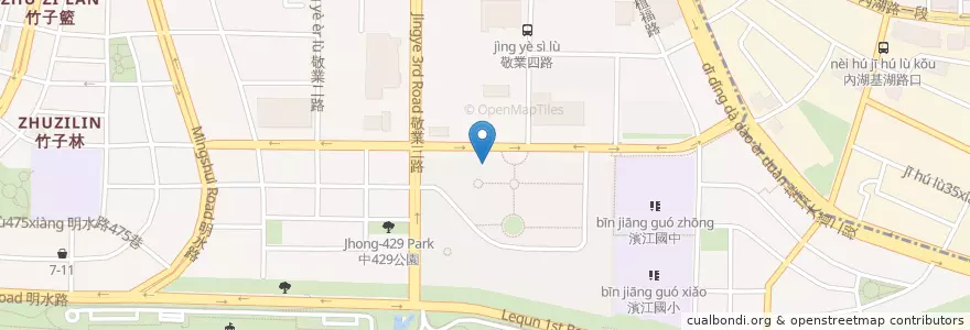 Mapa de ubicacion de 美又美早餐店 en تایوان, 新北市, تایپه, 中山區.
