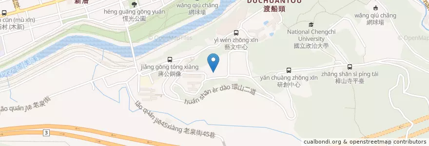 Mapa de ubicacion de 極鮮滷味 en 台湾, 新北市, 台北市, 文山区.