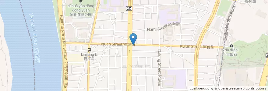 Mapa de ubicacion de 40年老字號包餡雞蛋糕 en Taiwan, 新北市, Taipei, 大同區.