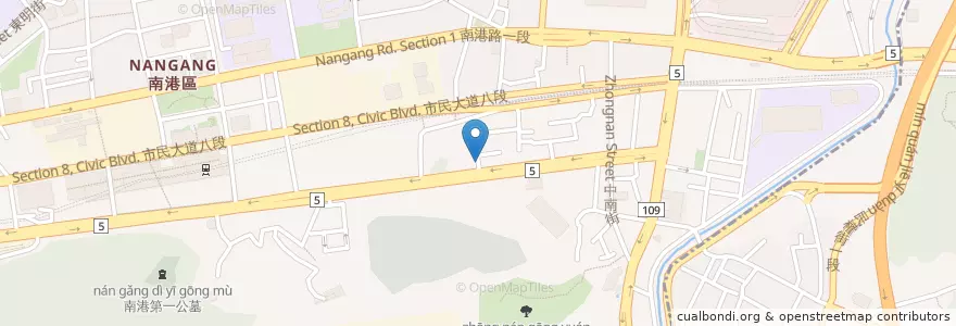 Mapa de ubicacion de 南桂坊農情館 en تايوان, تايبيه الجديدة, تايبيه, 南港區.