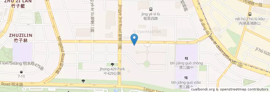 Mapa de ubicacion de 郭大媽涼麵 en Тайвань, Новый Тайбэй, Тайбэй, 中山區.
