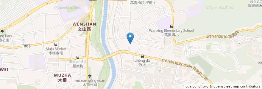 Mapa de ubicacion de 京華小館 en Tayvan, 新北市, Taipei, 文山區.