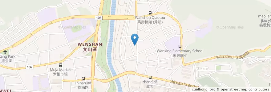 Mapa de ubicacion de 蘭亭池上便當 en Taïwan, Nouveau Taipei, Taipei, District De Wenshan.